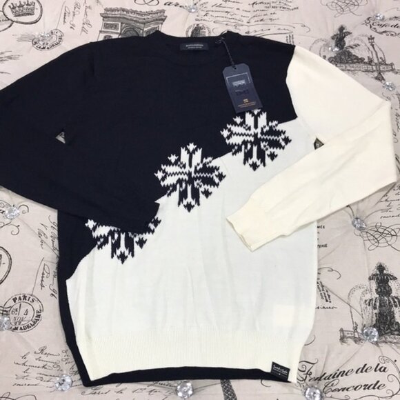 Scotch & Soda Intarsia Colorblock Wool Sweater - Picture 4 of 9